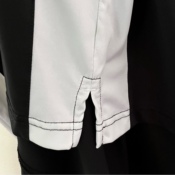 Greg Norman Play Dry Performance Golf Polo Shirt Black White Size Large - Picture 5 of 11